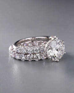 Igi/gia เพชรเจียระไนแบบวินเทจ14K แหวนแต่งงานสีขาว/แหวนหมั้นทองคำขาวสำหรับงานครบรอบงานปาร์ตี้ - Product Image 3