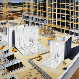 Soporte de Pared Metálico SEIKI con Recubrimiento en Polvo, Conectores de Pared de Construcción Triangular con Grosor Personalizable - Product Image 2