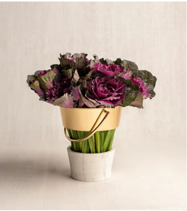 Florero Moderno de Metal con Base de Mármol, Porta Flores Decorativo para Mesa, Adorno de Lujo para Decoración del Hogar - Product Image 1