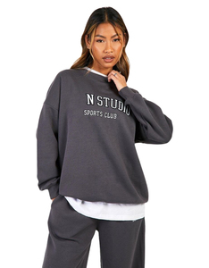 Custom Embroidery Sports Club Sweatshirts Style Hoodies Unisex Boxy Oversized Tracksuit Set Heavyweight Cotton Apparel Wholesale - Product Image 5