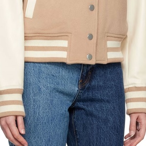 Chaqueta Universitaria para Mujer, Chaqueta Deportiva Tejida y Bordada, Cortavientos, Transpirable, Ropa de Invierno, Chaqueta Letterman con Color Personalizado - Product Image 5