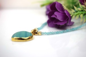 Heart Shape 18K Gold Plated Bohemia Style Christian Beaded Necklace Unisex Everyday Wear <b>Gift</b> Jewelry - Product Image 3