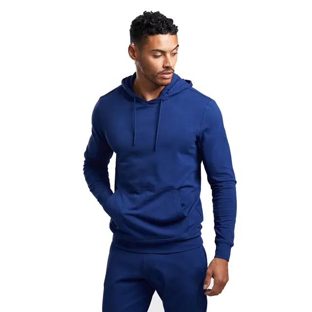 Traje de treino masculino de algodão, roupa esportiva personalizada com zíper, para treino em corrida, treino muscular, com capuz