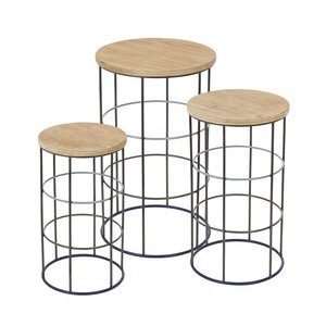 Factory Direct Nesting Coffee <b>Table</b> <b>Set</b> of 3 Multifunctional Stackable <b>Side</b> <b>Tables</b> - Product Image 4