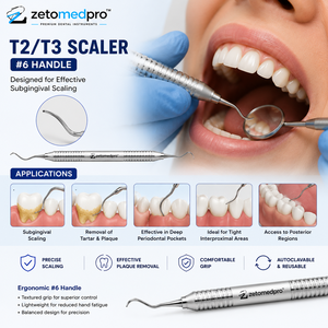 Zetomed Pro T2ทำฟันแบบมืออาชีพสแตนเลสขูด T3ระดับพรีเมี่ยม - Product Image 3