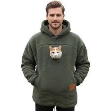 Sweat-shirt à capuche pour animaux de compagnie de qualité supérieure – Sweat-shirt unisexe surdimensionné en polaire avec grande poche pour petits chiens et chats - Product Image 3