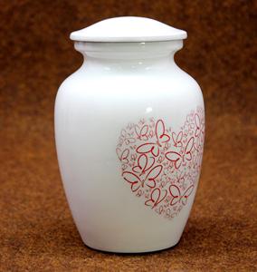 Urna de Metal Estilo Americano Hecha a Mano, Ecológica, Blanca, para Guardar Cenizas Humanas, Recuerdo Conmemorativo, Personalizable, Precio de Fábrica - Product Image 4