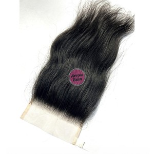 Extensiones de Cabello Virgen Indio Liso de Alta Calidad Arrow Exim Remy, Base de Encaje, Color Natural 1B, Premium, 150% de Densidad - Product Image 1
