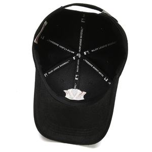 Gorra de Béisbol Negra de 6 Paneles con Bordado de Estrella LA, Visera Ajustada, Estilo Urbano, Unisex, Casual - Product Image 6