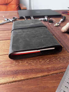 Étui de protection en cuir véritable souple de luxe anti-odeur rechargeable pour carnet, couverture de journal, support d'écriture, agenda quotidien NBC-0058 - Product Image 5