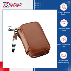 Housse de clés de voiture en cuir PU faite à la main, de qualité supérieure, tendance, avec attache ceinture, disponible en gros à prix avantageux - Product Image 4