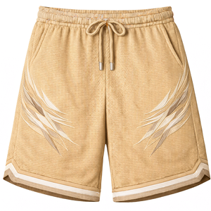 Pantalones cortos deportivos de malla de verano para hombre, pantalones cortos informales holgados para entrenamiento en el gimnasio, pantalones para correr y fitness, cintura elástica, secado rápido - Product Image 1