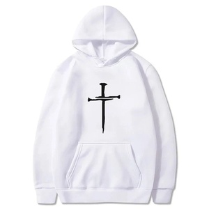 เสื้อฮู้ดดี้คู่รักชายหญิง ผ้าฝ้าย 100% สำหรับฤดูหนาว แบบปักลายได้ตามต้องการ ทรงโอเวอร์ไซส์ สไตล์สตรีทแวร์ - Product Image 1