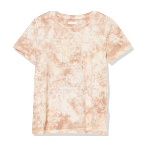 Camiseta Tie Dye al por Mayor para Mujer, 100% Algodón, Cuello Redondo, Logotipo OEM Personalizado, Diseño de Color Personalizado, Camiseta Tie Dye para Mujer - Product Image 2