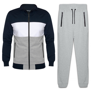 Men Black Athletic Tracksuit Set – <b>Zip</b>-<b>Up</b> <b>Jacket</b> & Jogger Pants - Product Image 4