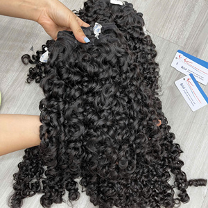 Extensions de cheveux humains Premium Steam Pixie Curl, tissage machine, qualité Super Double Drawn, cheveux vietnamiens - Product Image 3