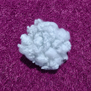 Fibre de polyester recyclée non siliconée conjuguée creuse (HCD). Caractéristique antistatique Meilleur prix ISO OEKO - Product Image 3