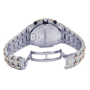Montre à quartz pour homme en acier inoxydable, style Hip Hop, entièrement pavée de Moissanite VVS, bracelet 20mm, cadran en verre - Product Image 6