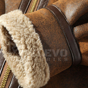Genuine Leather <b>Jacket</b> with Inner Wool Lining for Men Warm Winter <b>Biker</b> Style Durable Comfortable Fashion Outerwear - Product Image 4