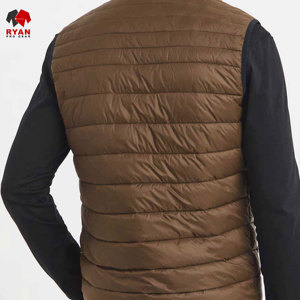 Gilet matelassé pour homme de qualité supérieure, tissu confortable et respirant avec logo personnalisé, couleur unie - Product Image 2