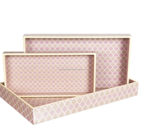 Bandeja impresa MDF única Bandeja impresa en forma de rectángulo para el hogar Cocina Frutas Bandejas para servir alimentos - Product Image 2