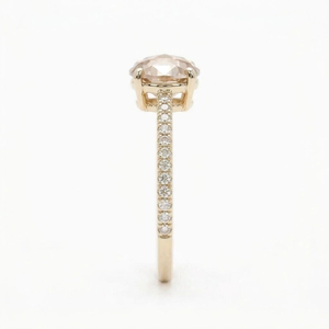 Bague de fiançailles en diamant de laboratoire ovale de 2 carats, certifiée IGI, plaquée platine, or blanc 14 carats, design classique, meilleure qualité - Product Image 3