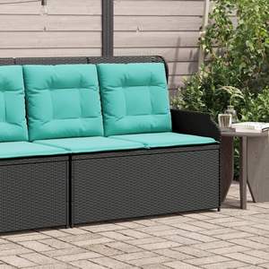 ม้านั่งพักผ่อนสีดำแบบปรับเอนได้สำหรับลานบ้าน - Product Image 1