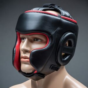 Casque de boxe et protège-tête Sanda à protection intégrale pour adultes, masque facial type singe, équipement de protection croisé pour enfants et adultes - Product Image 4