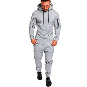 Conjunto Deportivo Informal para Hombre con Logotipo Personalizado, Sudadera Ligera de Poliéster y Pantalones Deportivos, Ropa Deportiva Informal de Invierno - Product Image 2