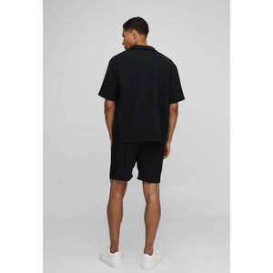 Chemise Courte Homme Fine de Haute Qualité à Manches Courtes, Style Professionnel, Noire, Tendance, Nouvelle Collection - Product Image 4