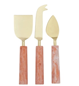 Juego de Cuchillos para Queso con Mango de Resina, Hojas de Acero Inoxidable, Duraderos, Aptos para Lavavajillas, Aptos para Microondas, Aptos para Alimentos, Herramientas para Queso Hechas a Mano - Product Image 5