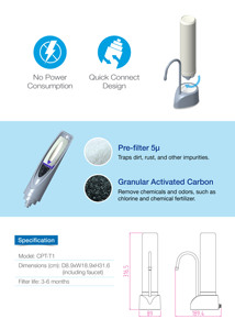 10-in-1 Household Plastic Water Filter System Simple Manual <b>Faucet</b> Tap with Power Source Drinking Water Filter Machine - Product Image 4