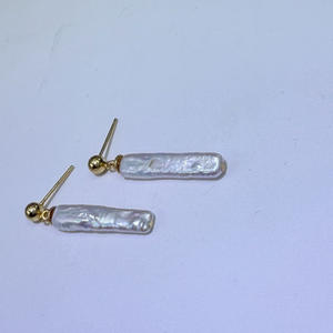 Boucles d'oreilles pendantes haut de gamme, version coréenne, design baroque en argent, avec véritable perle de culture d'eau douce, sensation légère - Product Image 3