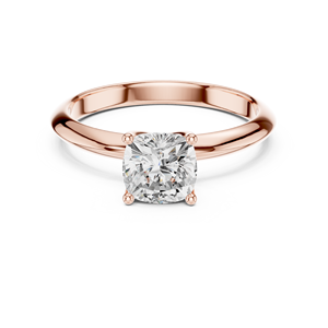 แหวนหมั้นเพชรทรงคุชชั่น 1 กะรัต ทองคำขาว 14K คลาสสิก ได้รับการรับรองจาก IGI เพชรเพาะเลี้ยงในห้องปฏิบัติการ ของขวัญวันครบรอบแต่งงาน - Product Image 5