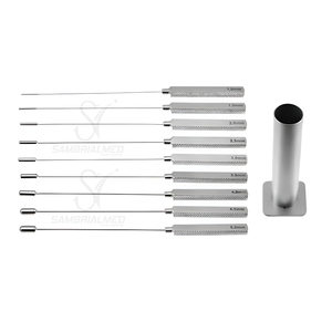 ชุดเครื่องมือขยายหลอดเลือดขนาดเล็ก Garrett จำนวน 9 ชิ้น แบบใช้มือ ผลิตจากเหล็กกล้าไร้สนิมเยอรมัน ปลายยาว 5 1/2 นิ้ว ขนาด 1 มม.-5 มม. สำหรับการผ่าตัดหลอดเลือด - Product Image 1