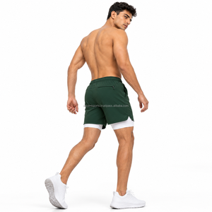 Custom Color Combination Double <b>Layer</b> Basketball Shorts Soft Microfiber Blend Seamless Inner Liner Drawstring Waistband Sports - Product Image 2
