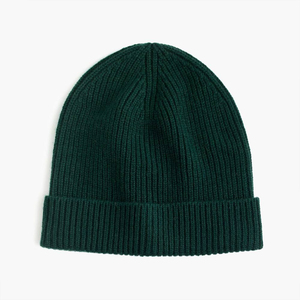 Bonnet en tricot unisexe de couleur unie, 100% acrylique, avec revers, style décontracté pour adultes, noir - Product Image 4