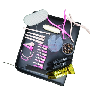 Pince à cheveux plate en acier inoxydable de haute qualité et pinces de sectionnement, kit d'outils d'extension capillaire à marque privée - Product Image 3