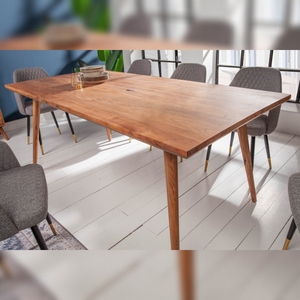 Table à manger Vandana Natural Texture MYSTIC LIVING 160cm en bois d'acacia massif naturel - Product Image 1