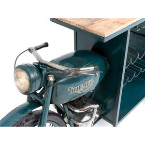 Mueble Bar Vintage con Forma de Moto, Hecho a Mano, Moderno, para Almacenamiento de Licores, Mueble Bar de Madera para el Hogar, Unidad Retro con Forma de Motocicleta, Novedad 2026 - Product Image 3