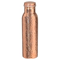 Bouteilles d'Eau en Cuivre, Bouteille en Cuivre Pur Martelé, Essentiel de Voyage, Guérison Ayurvédique, 1 L