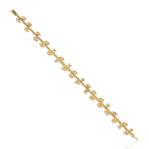 Luxury 14K Gold Multi Shape Lab Grown Diamond Tennis Bracelet 11.84 Ct Fine Jewelry 7 Inch - Product Image 4