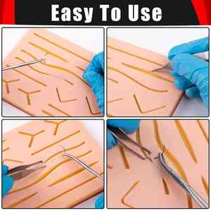 ชุดฝึกหัดเย็บแผลสำหรับนักศึกษาแพทย์  แผ่นฝึกเย็บแผลสแตนเลส  ชุดอุปกรณ์ฝึกหัดสำหรับหุ่นจำลอง  ได้รับการรับรองมาตรฐาน CE คุณภาพสูง - Product Image 6