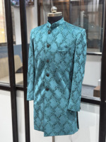 Traje Étnico Tradicional de Diseñador para Hombre al por Mayor, Chaqueta Sherwani Jodhpuri de Terciopelo Repujado, Secado Rápido y Absorción de Humedad, Estilo Indio