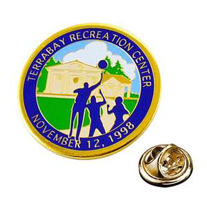 Modern Custom 3D Alloy Souvenir Badge from China with a Silver-Plated Soft Enamel Finish for a Wedding Present - Product Image 1