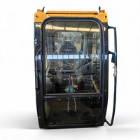 Cabine d'excavatrice HX220S de qualité originale, assemblage complet, siège conducteur, climatiseur, noir, jaune, bois
