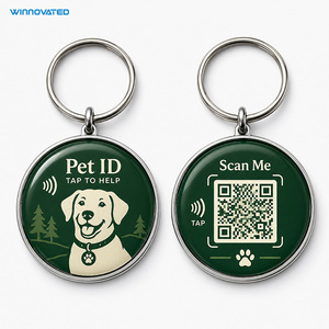 Llavero con Etiqueta RFID NFC Programable de Epoxi para Mascotas, para Perros y Gatos - Product Image 3