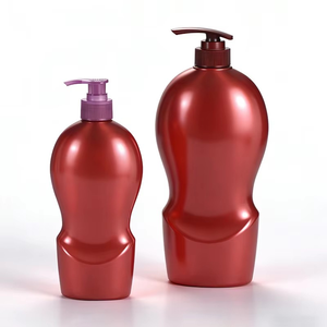 Customized 480ml/1000ml <b>Red</b> Sprayer Bottle <b>Shampoo</b> Hair Care Conditioner PET Plastic Flat Pump Body Wash & Shower Gel - Product Image 6