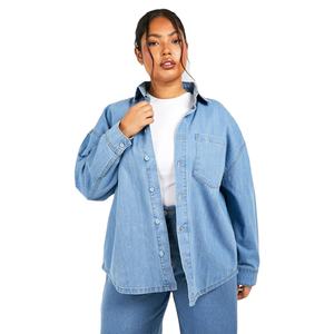 ผู้ผลิตแจ็คเก็ตยีนส์แฟชั่นตามสั่ง รับผลิตแบบ OEM ODM ขายส่ง แจ็คเก็ตยีนส์สีน้ำเงินคลาสสิก แบรนด์ส่วนตัว - Product Image 1