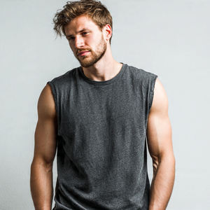 Camiseta sin mangas con cuello redondo para hombre, ropa para correr, camisetas de cuello redondo para hombre, ropa de gimnasio y fitness, camisetas sin mangas para hombre - Product Image 3